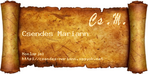 Csendes Mariann névjegykártya